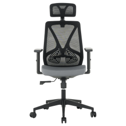 Президентски офис стол Carmen 7567 - черен-сив