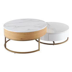 Комплект холни масички TAMPA 1 - бял + бук