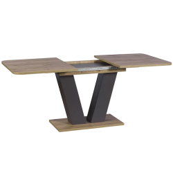 Разтегателна трапезна маса VEGAS - дъб вотан + тъмносив