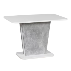 Разтегателна трапезна маса CALYPSO - бял - бетон