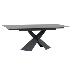 Разтегателна трапезна маса DABKI - сиво - черно