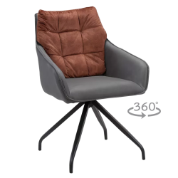 Трапезен стол BRADFORD - червен - кафяв MJ 1