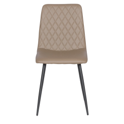 Трапезен стол MONZA еко кожа - тъмнобежов