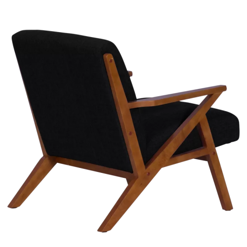 Кресло MAURO - орех - черен