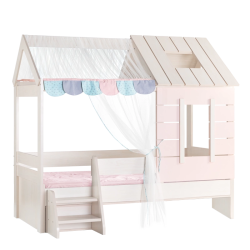 Детско легло къща PINK HOUSE - 90 х 200 - розово