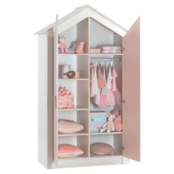 Двукрилен детски гардероб PINK HOUSE