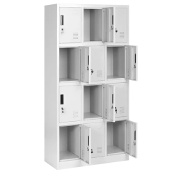 Метален шкаф Carmen CR-1258 J - сив