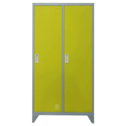 Метален шкаф Carmen CR-1602 KZ - Сив / жълт