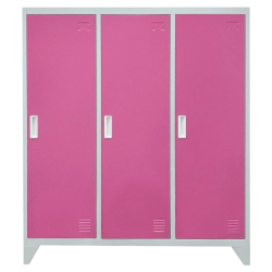 Метален шкаф CR-1603 KZ - сив - розов