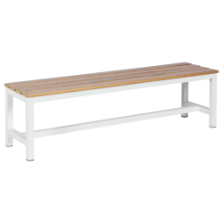 Пейка за съблекалня Carmen 150-2 - 150x40.5x42.5 см - бяла