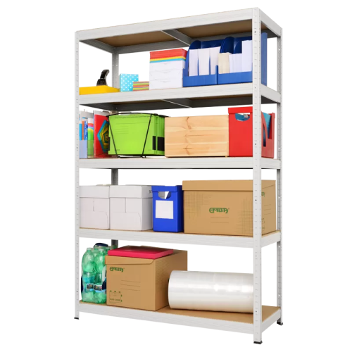 Метален стелаж STAR PLUS 180x120x45 см, до 250 кг на рафт - бял Метален стелаж STAR PLUS 180x120x45 см, до 250 кг на рафт - бял