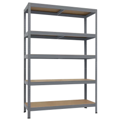 Метален стелаж STAR PLUS 180x120x60 см, до 250 кг на рафт - сив