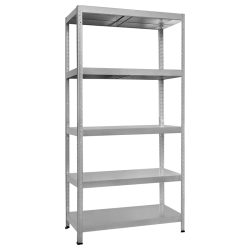 Метален стелаж HARD 180x60x40 см, до 90 кг на рафт - цинк
