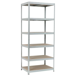 Метален стелаж STAR 213x90x60 см, до 250 кг на рафт - цинк