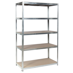 Метален стелаж Carmen CR-1012 - 200х120х60 см, до 250 кг на рафт - цинк