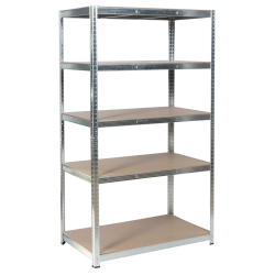 Метален стелаж Carmen CR-1017 - 180х100х40 см, до 100 кг на рафт - цинк