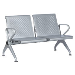 Посетителска пейка с 2 места Carmen CR-1031-2 - сребърна