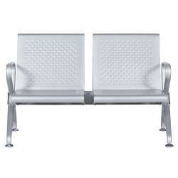 Посетителска пейка с 2 места Carmen CR-1031-2 - сребърна