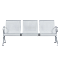 Посетителска пейка с 3 места Carmen CR-1032-3 - сребърна
