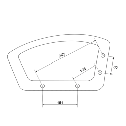 Подлакътник за офис стол 6181 - ляв