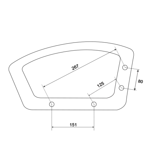 Подлакътник за офис стол 6181 - ляв