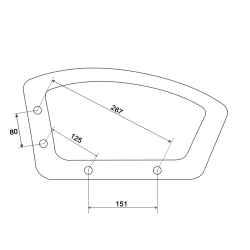 Подлакътник за офис стол 6181 - десен