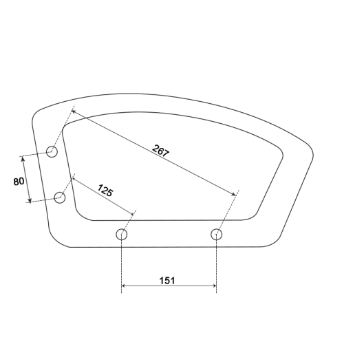 Подлакътник за офис стол 6181 - десен