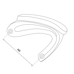 Подлакътник за офис стол 6156 - ляв