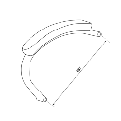 Подлакътник за офис стол 6500+6500-1 - ляв