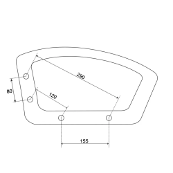 Подлакътник за офис стол 6081 - десен