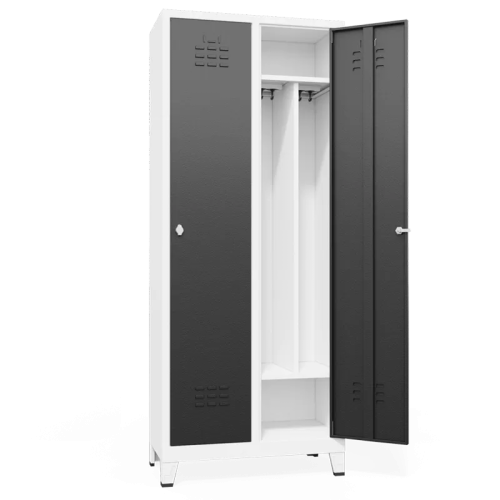 Метален шкаф Carmen CR-5001 - сив+графит Метален шкаф Carmen CR-5001 - сив+графит
