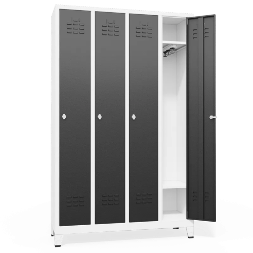 Метален шкаф Carmen CR-5002 - сив+графит Метален шкаф Carmen CR-5002 - сив+графит