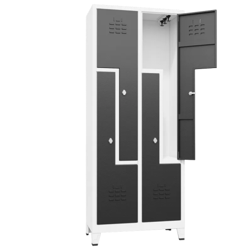 Метален шкаф Carmen CR-5005 - сив+графит Метален шкаф Carmen CR-5005 - сив+графит