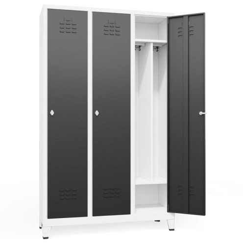 Метален шкаф Carmen CR-5006 - сив+графит Метален шкаф Carmen CR-5006 - сив+графит