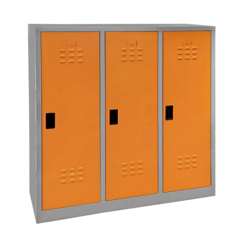 Метален шкаф Carmen CR-5008 - сив+оранжев Метален шкаф Carmen CR-5008 - сив+оранжев