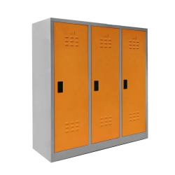 Метален шкаф Carmen CR-5008 - сив+оранжев